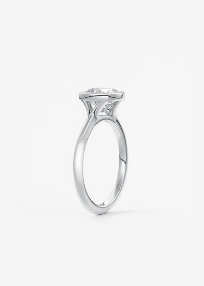 Oval Solitaire With Raised Basket Gallery Lab Grown Diamond Engagement Ring