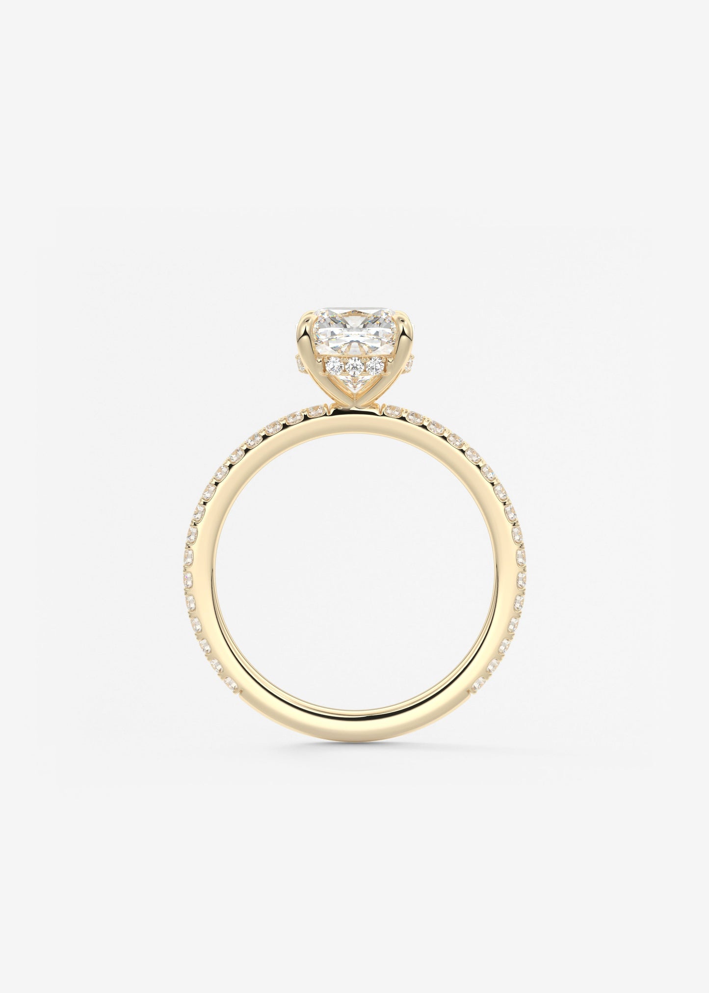 Oval Solitaire With Raised Basket Gallery Lab Grown Diamond Engagement Ring