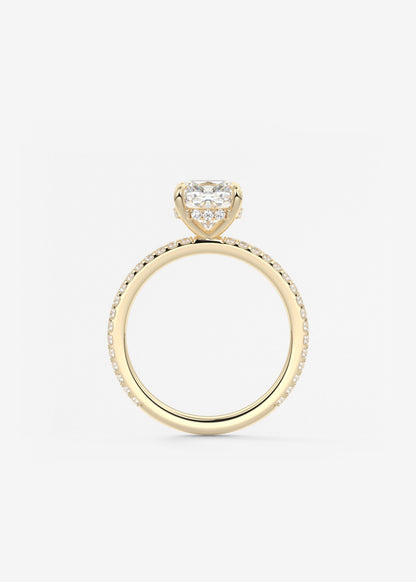 Oval Solitaire With Raised Basket Gallery Lab Grown Diamond Engagement Ring