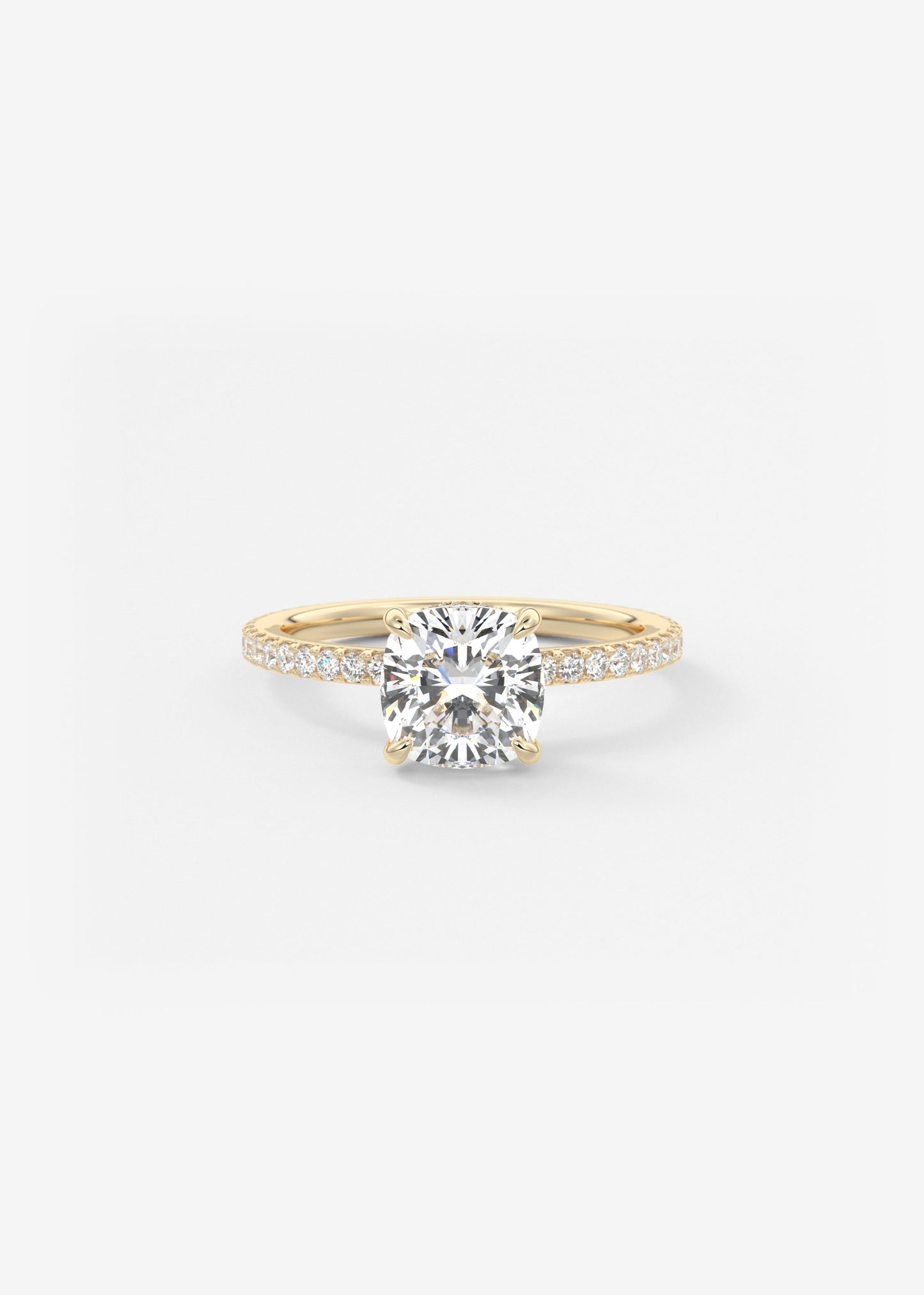 Oval Solitaire With Raised Basket Gallery Lab Grown Diamond Engagement Ring