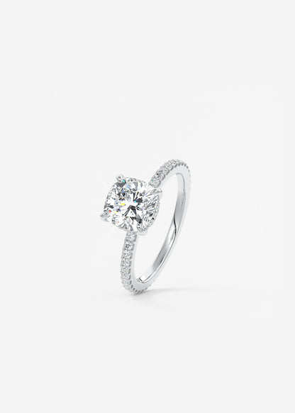 Oval Solitaire With Raised Basket Gallery Lab Grown Diamond Engagement Ring