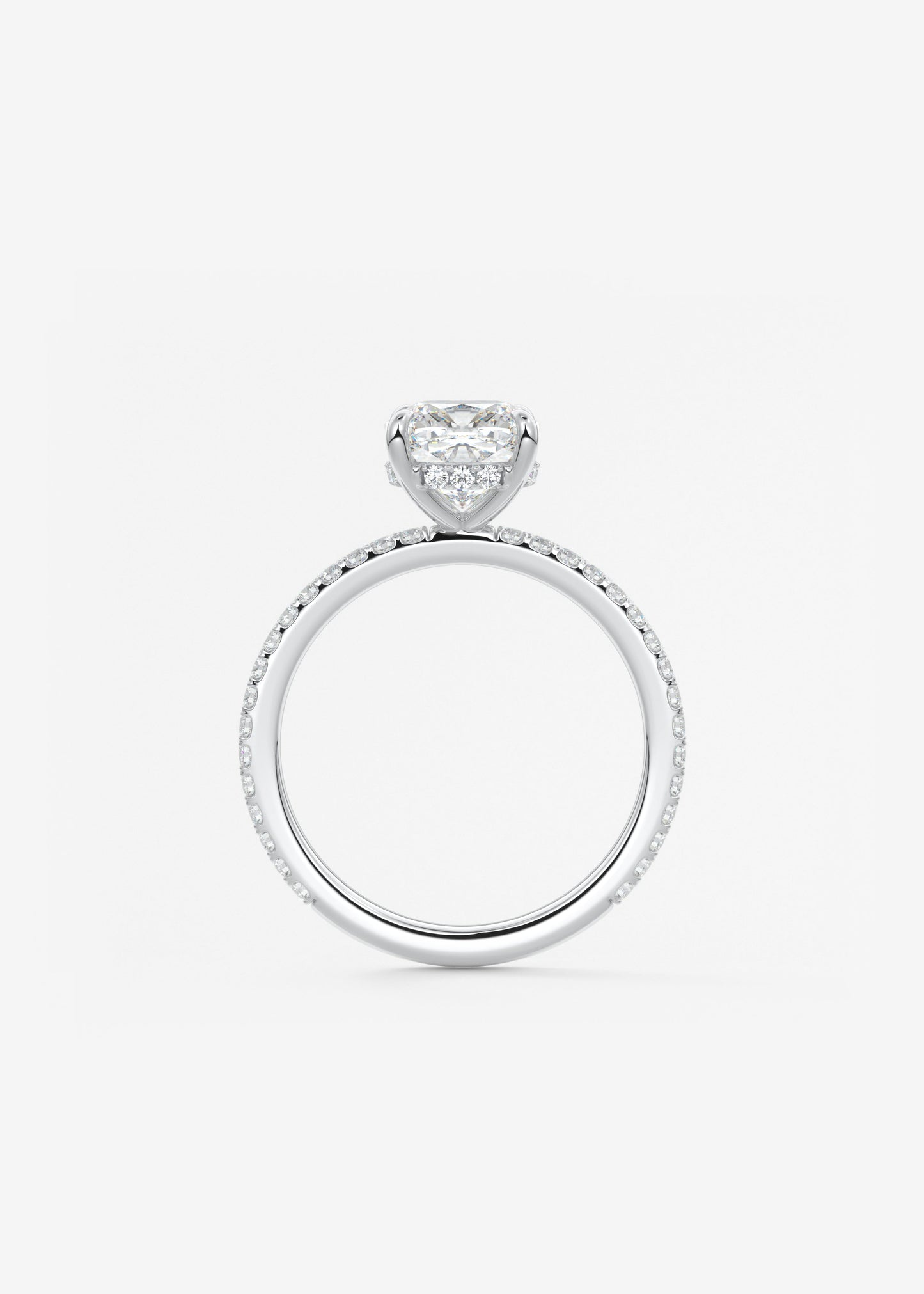 Oval Solitaire With Raised Basket Gallery Lab Grown Diamond Engagement Ring