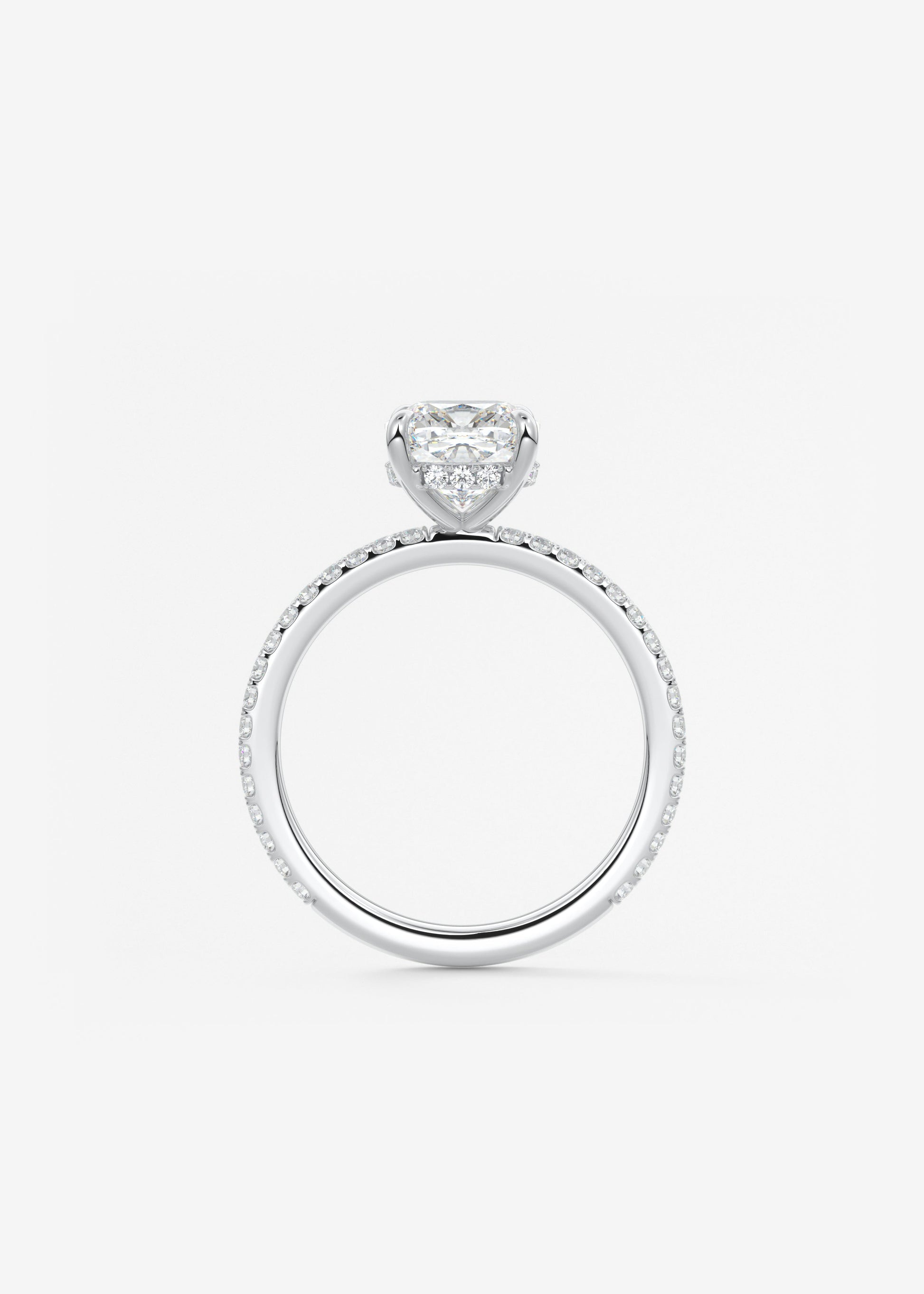 Oval Solitaire With Raised Basket Gallery Lab Grown Diamond Engagement Ring