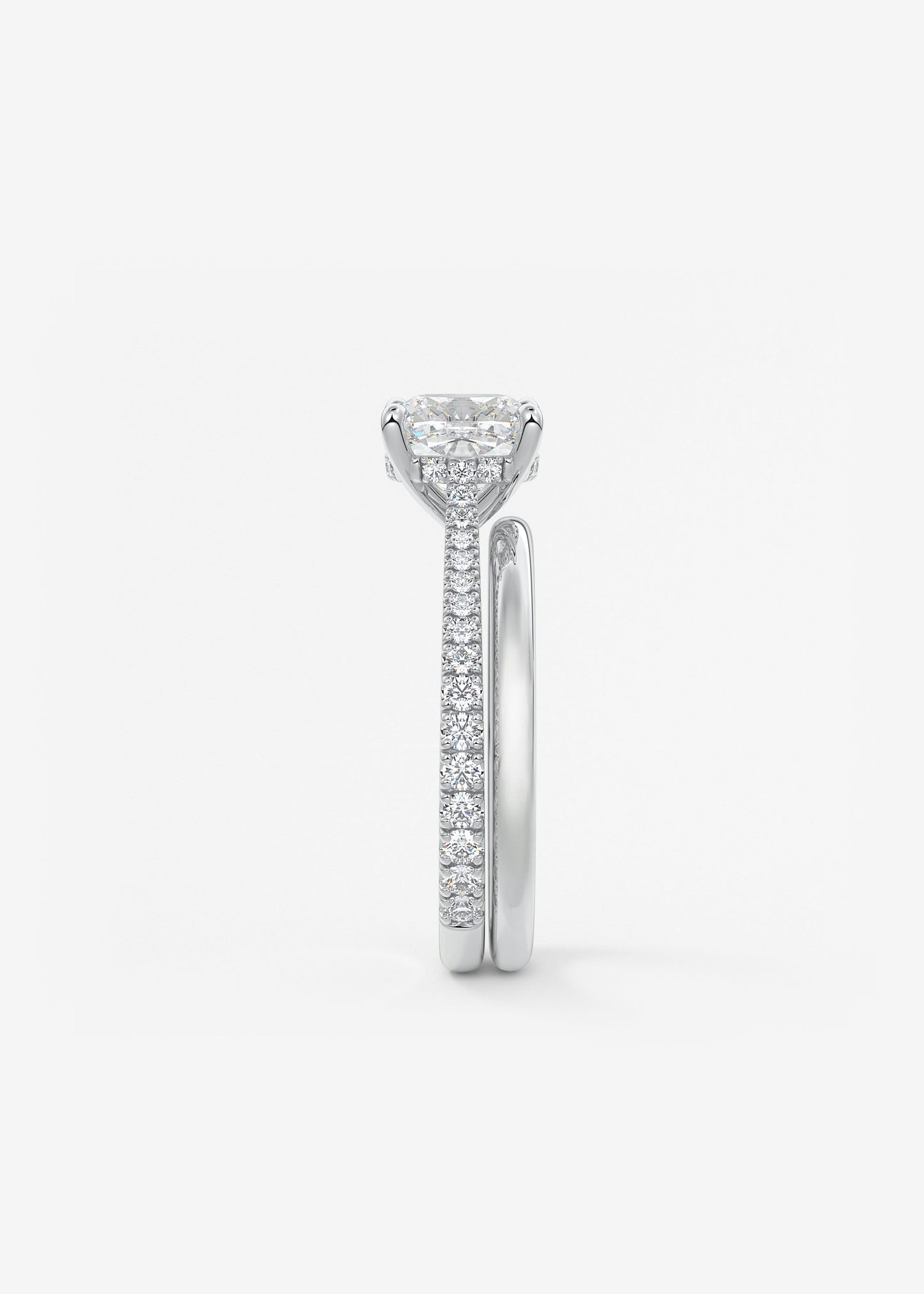 Oval Solitaire With Raised Basket Gallery Lab Grown Diamond Engagement Ring