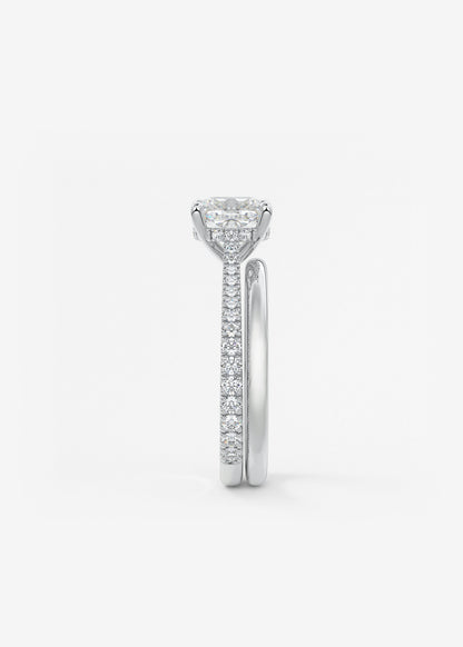 Oval Solitaire With Raised Basket Gallery Lab Grown Diamond Engagement Ring