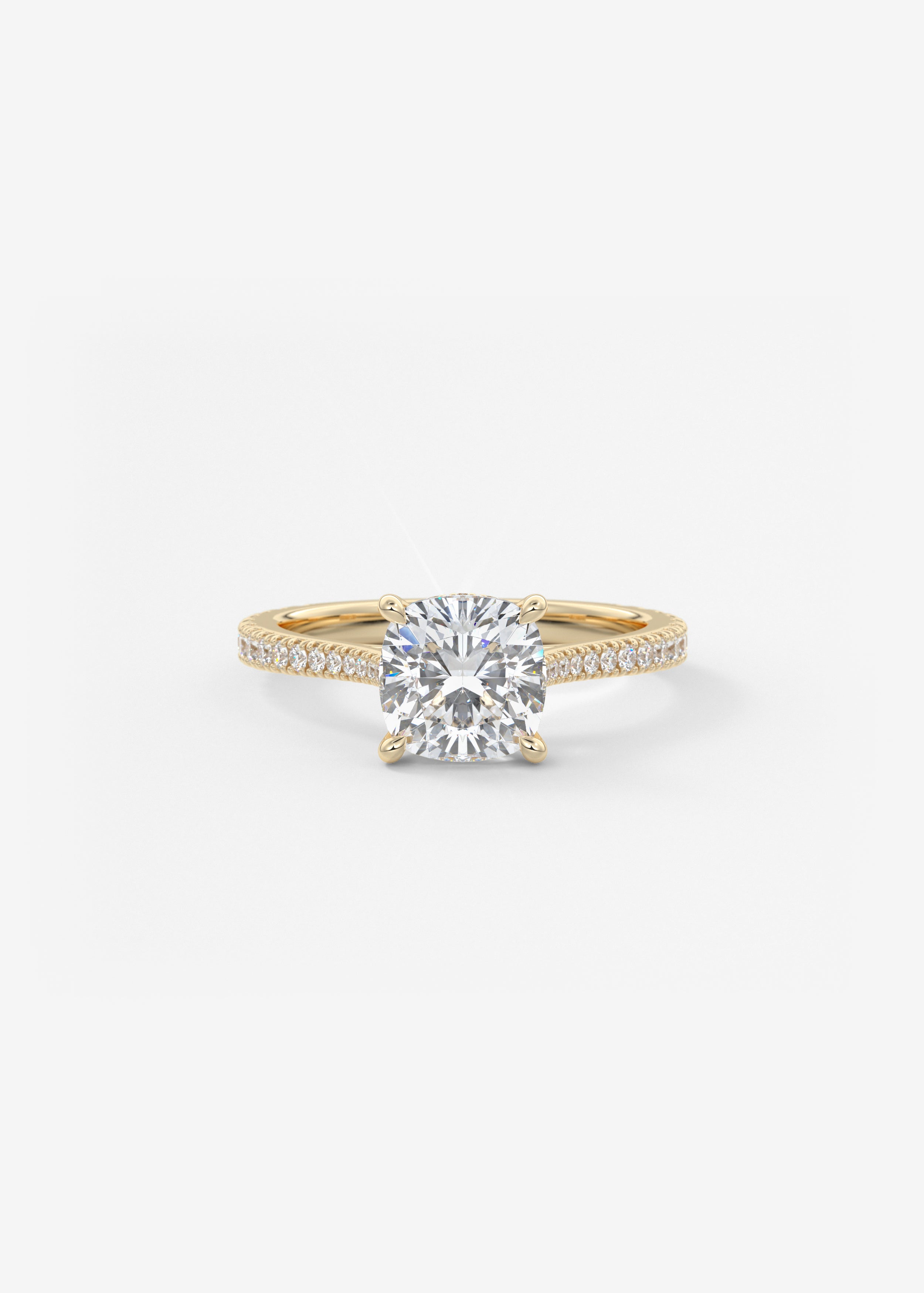 Oval Solitaire With Raised Basket Gallery Lab Grown Diamond Engagement Ring