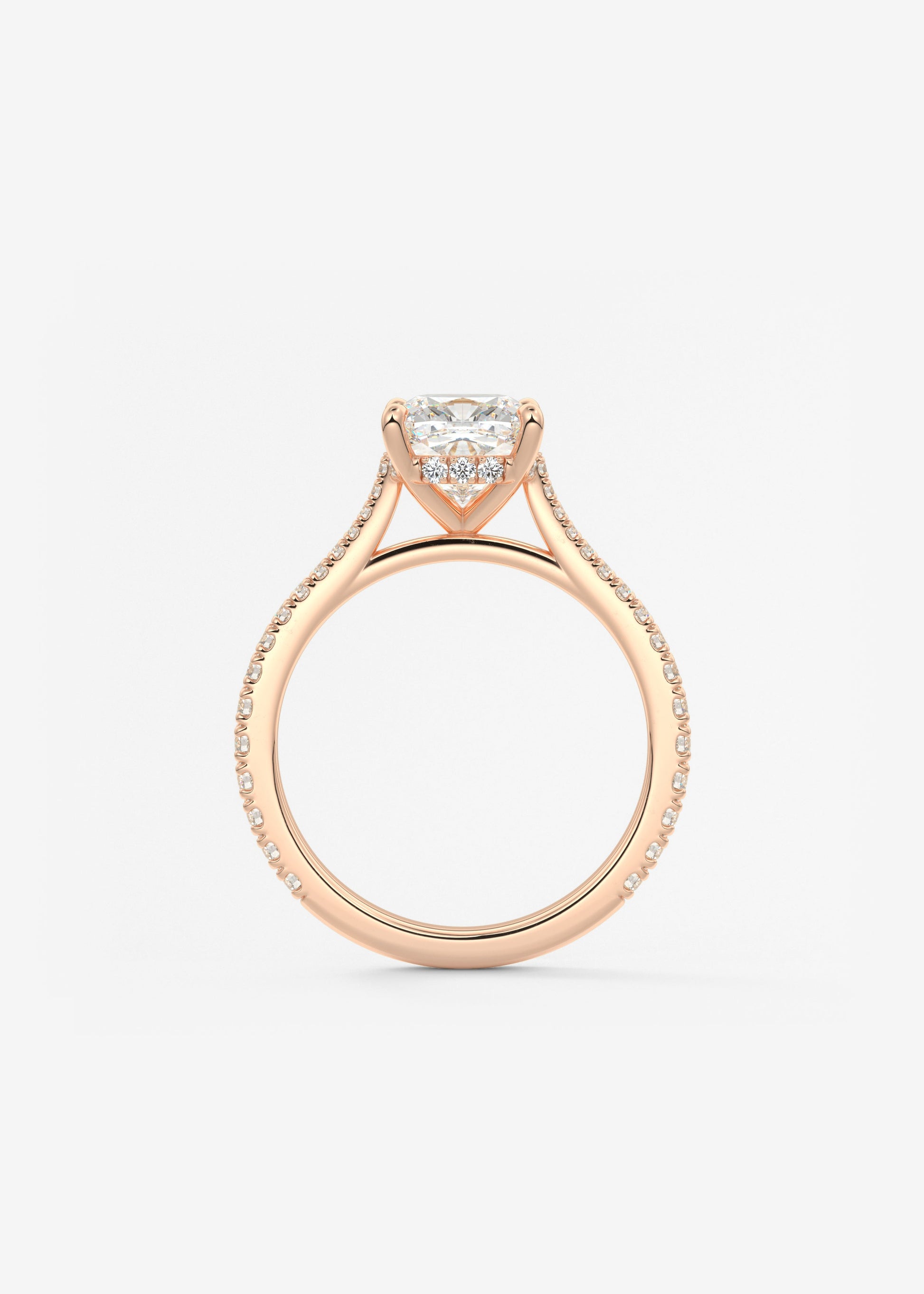 Oval Solitaire With Raised Basket Gallery Lab Grown Diamond Engagement Ring