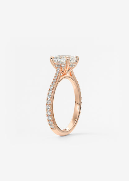 Oval Solitaire With Raised Basket Gallery Lab Grown Diamond Engagement Ring