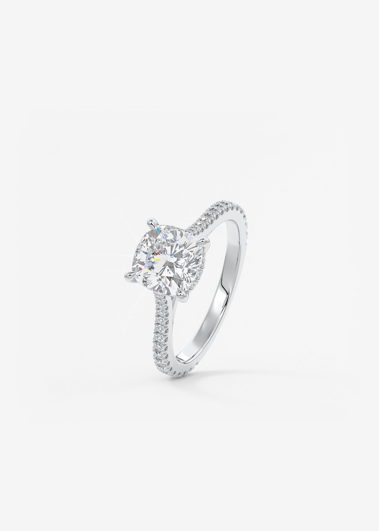 Oval Solitaire With Raised Basket Gallery Lab Grown Diamond Engagement Ring