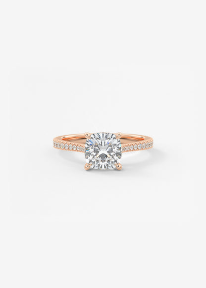Oval Solitaire With Raised Basket Gallery Lab Grown Diamond Engagement Ring