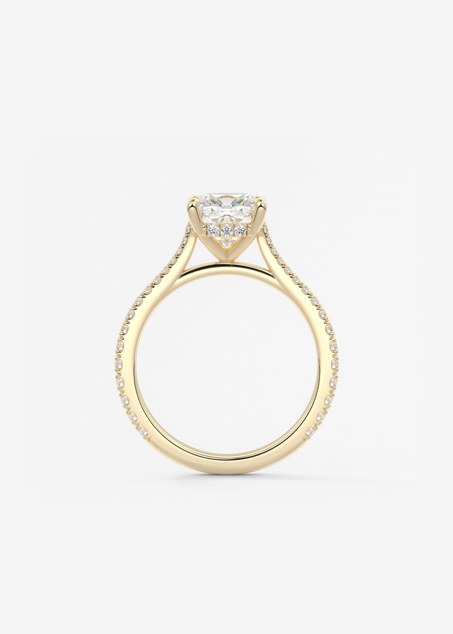 Oval Solitaire With Raised Basket Gallery Lab Grown Diamond Engagement Ring
