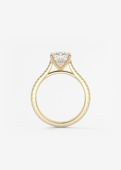 Oval Solitaire With Raised Basket Gallery Lab Grown Diamond Engagement Ring