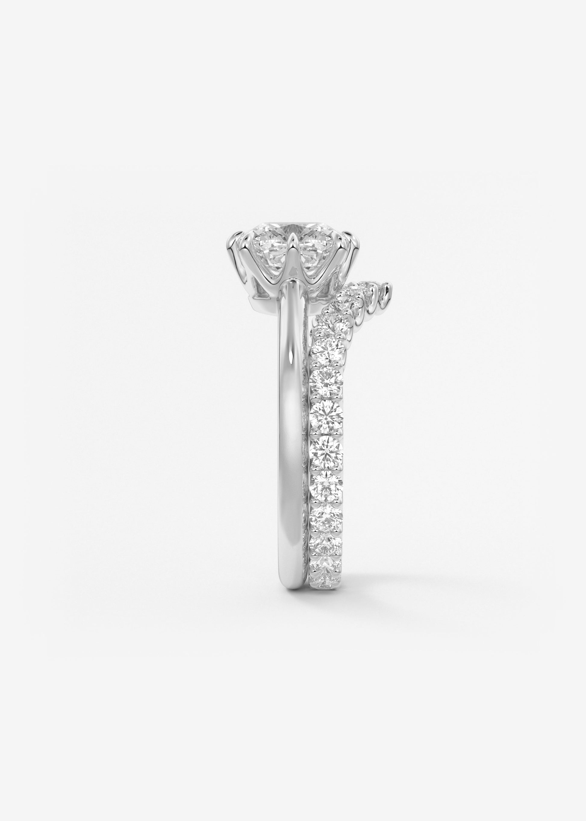 Oval Solitaire With Raised Basket Gallery Lab Grown Diamond Engagement Ring