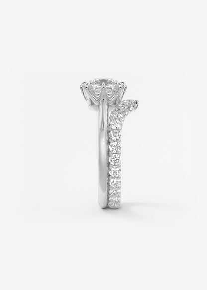 Oval Solitaire With Raised Basket Gallery Lab Grown Diamond Engagement Ring