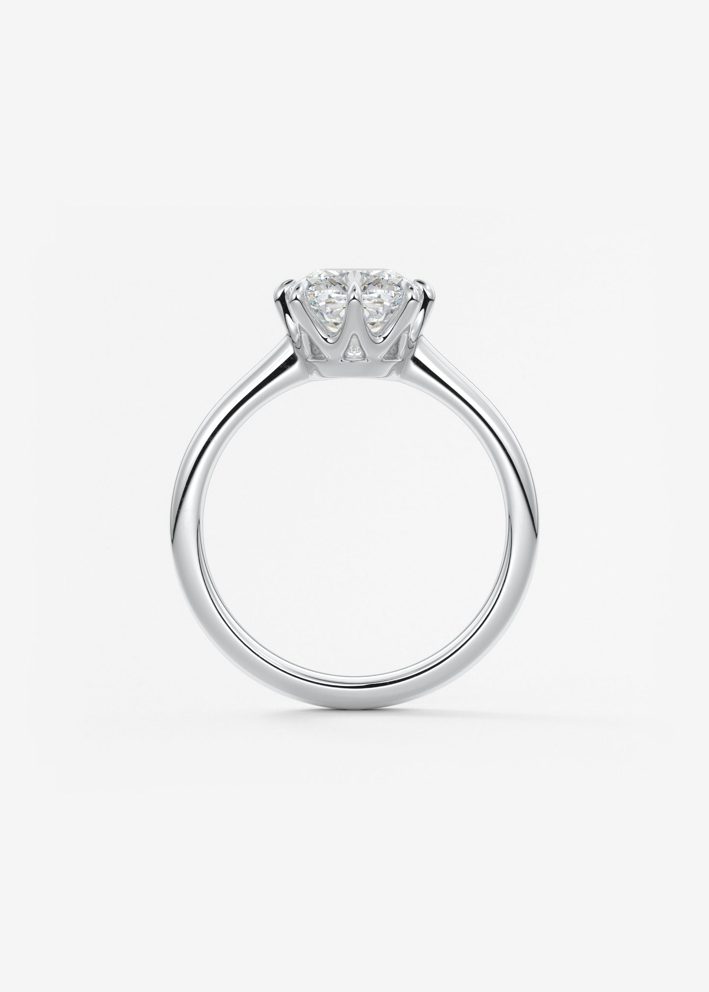Oval Solitaire With Raised Basket Gallery Lab Grown Diamond Engagement Ring