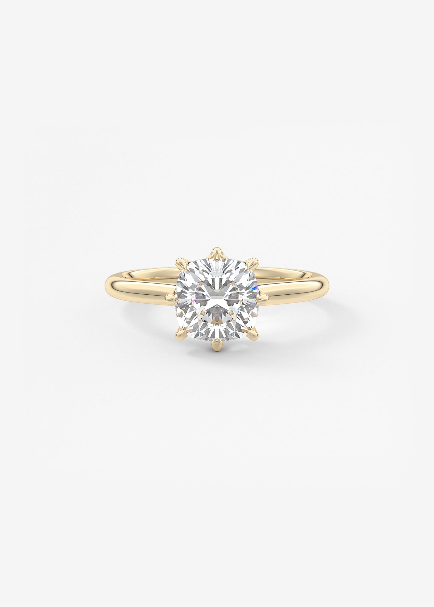Oval Solitaire With Raised Basket Gallery Lab Grown Diamond Engagement Ring