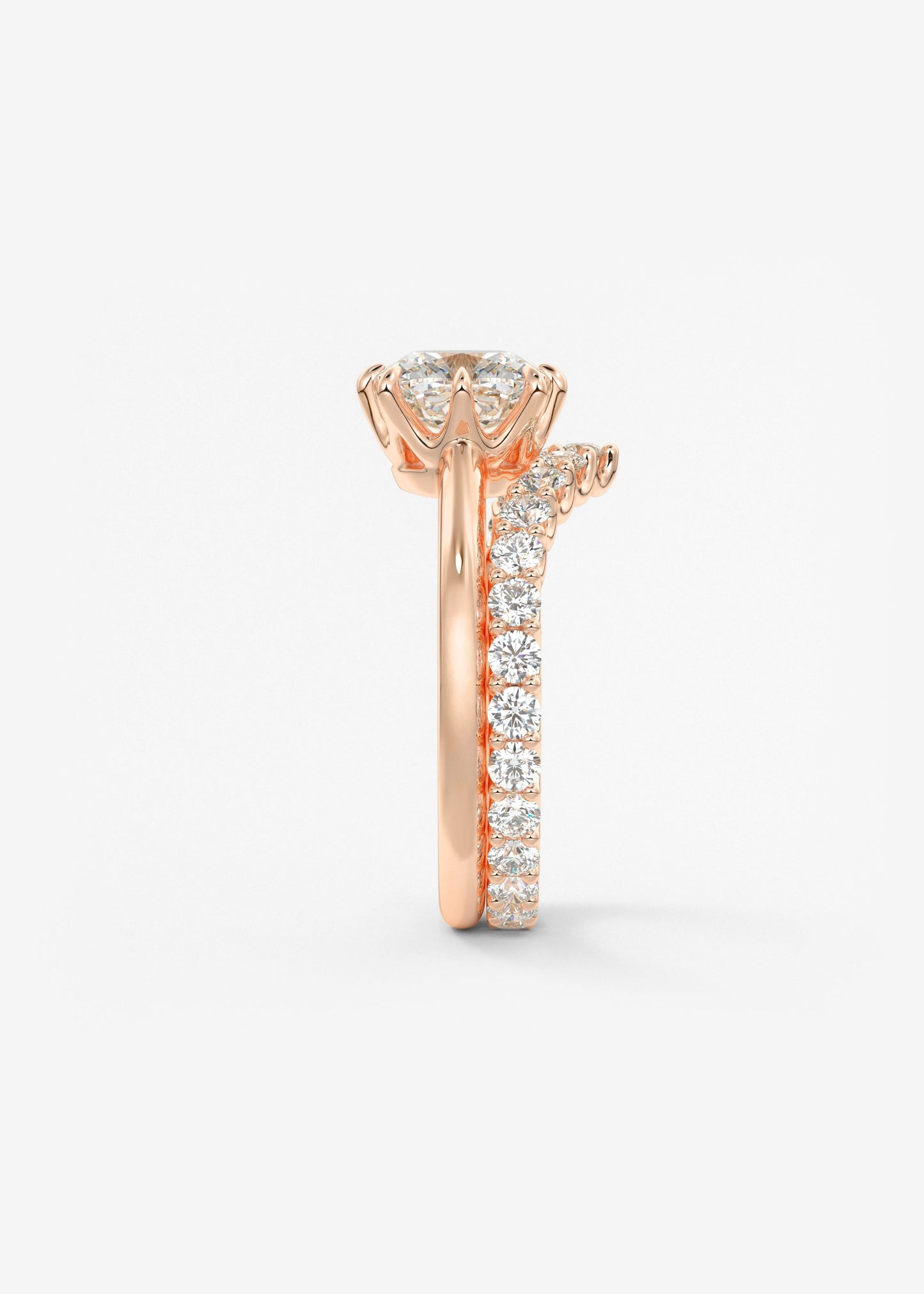 Oval Solitaire With Raised Basket Gallery Lab Grown Diamond Engagement Ring