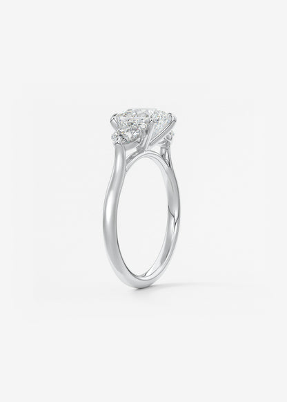 Oval Solitaire With Raised Basket Gallery Lab Grown Diamond Engagement Ring