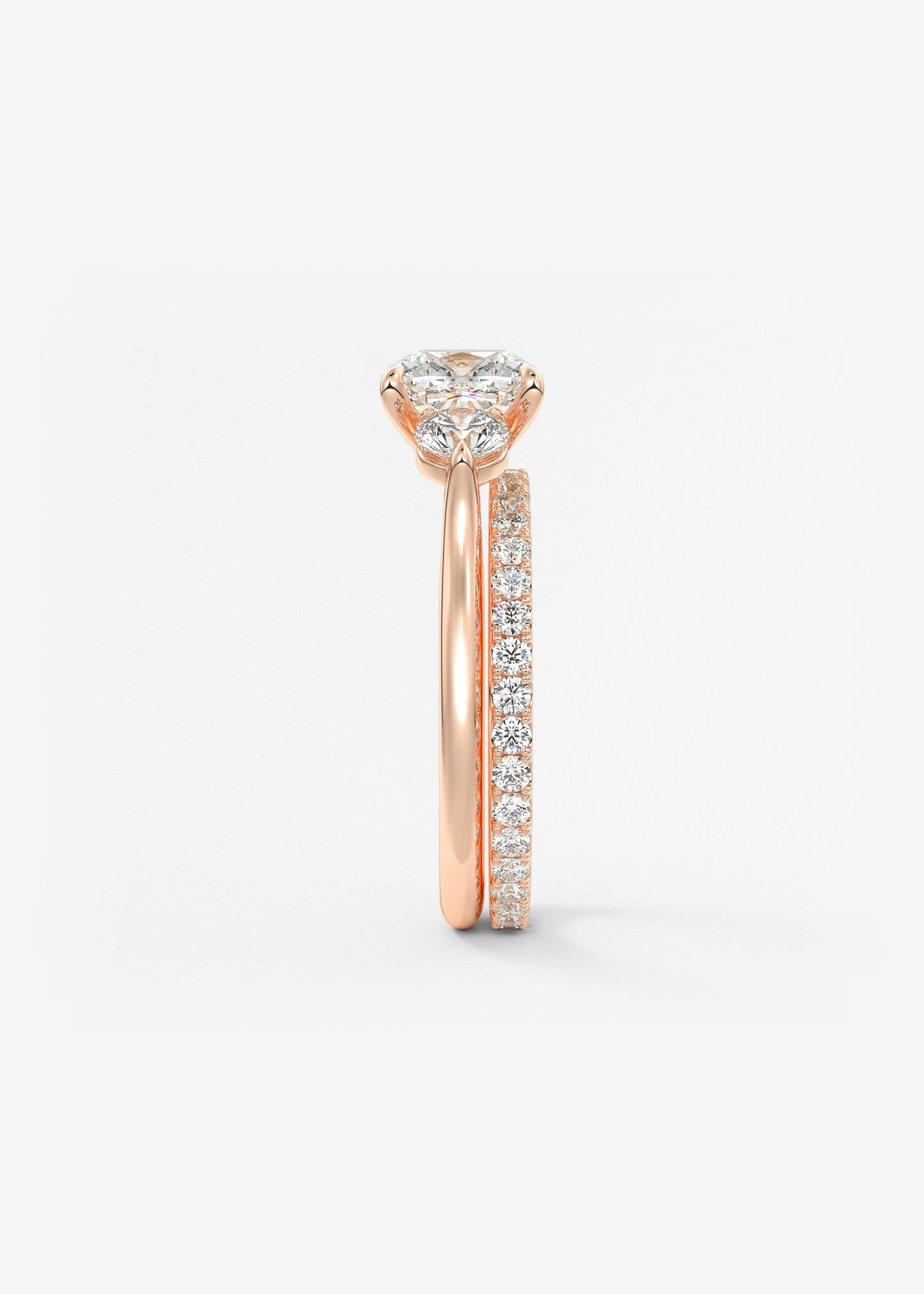 Oval Solitaire With Raised Basket Gallery Lab Grown Diamond Engagement Ring