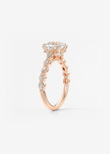 Oval Solitaire With Raised Basket Gallery Lab Grown Diamond Engagement Ring