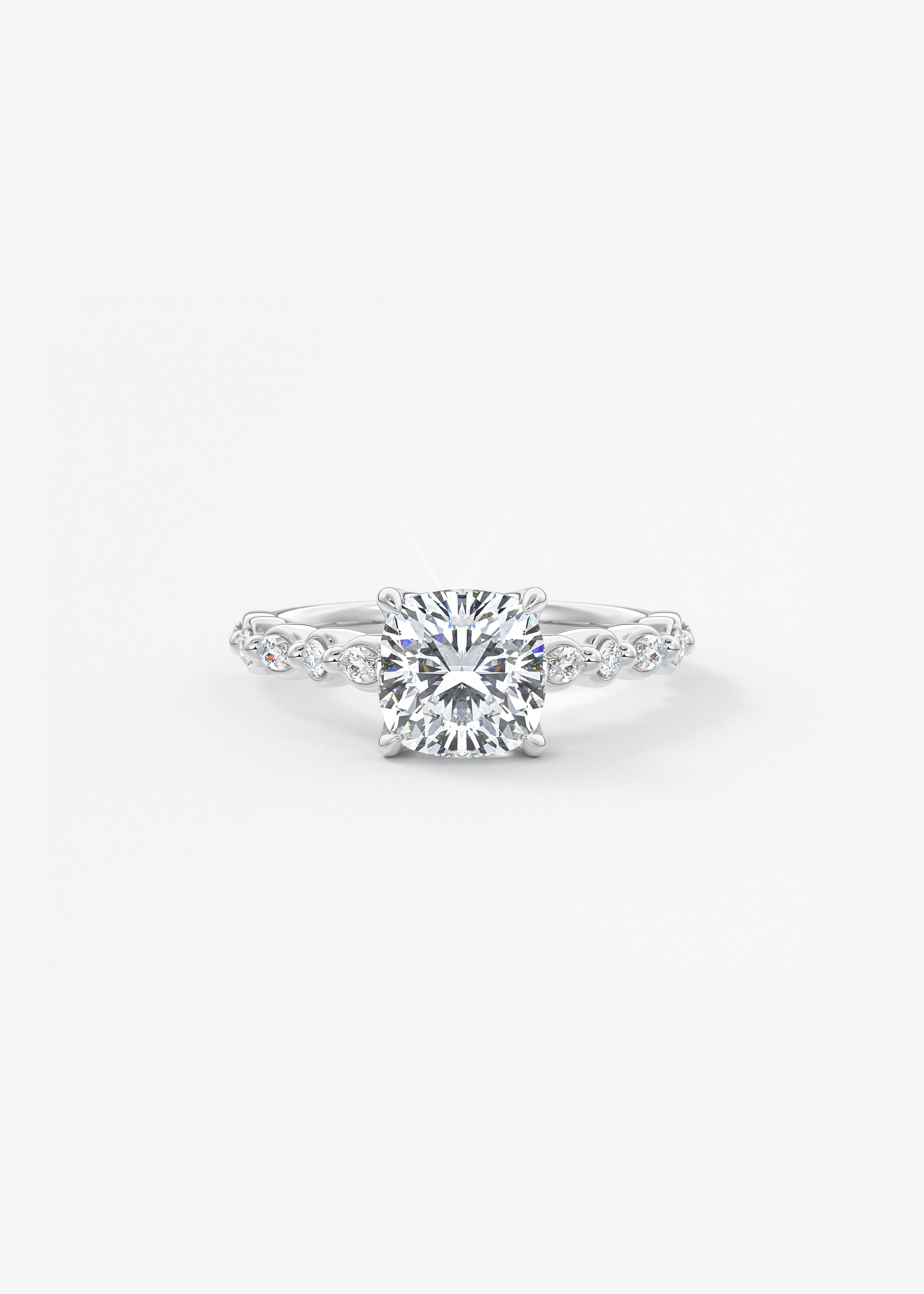 Oval Solitaire With Raised Basket Gallery Lab Grown Diamond Engagement Ring