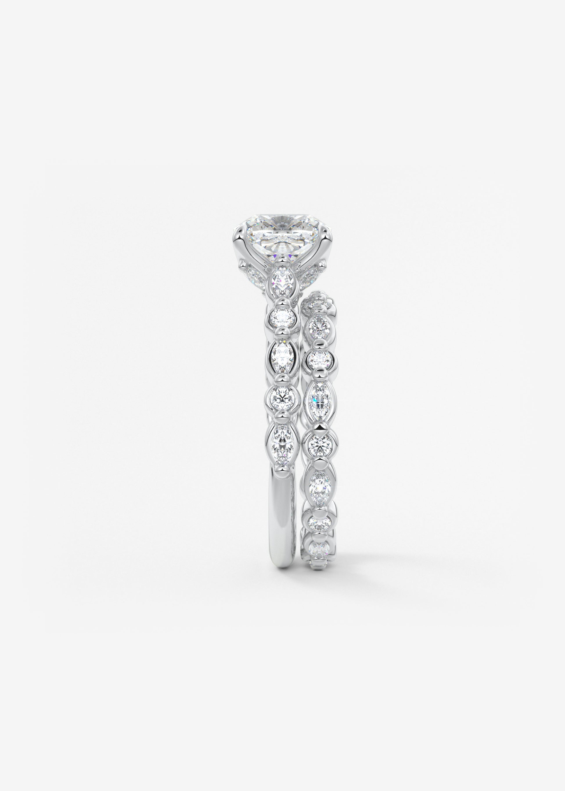 Oval Solitaire With Raised Basket Gallery Lab Grown Diamond Engagement Ring