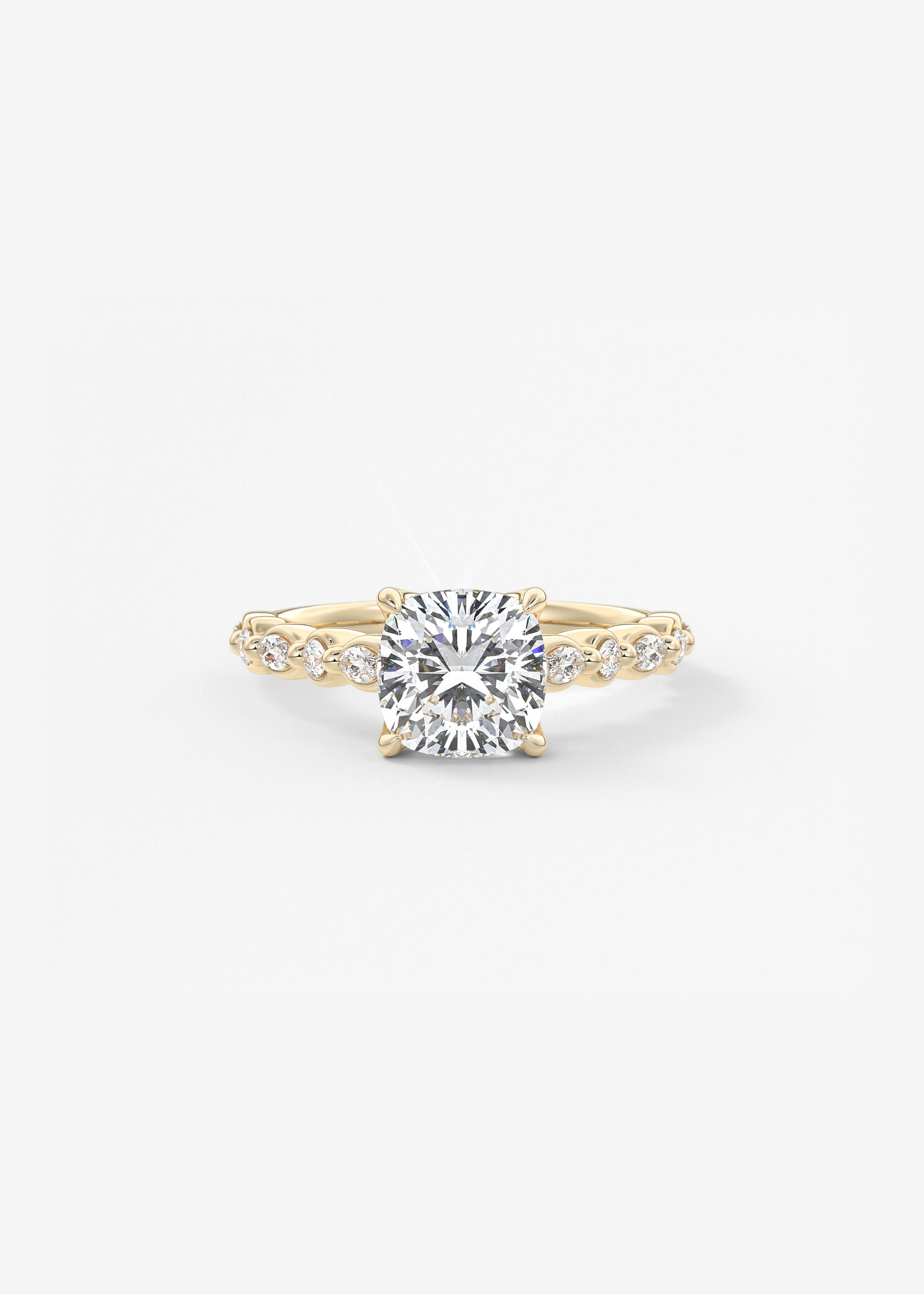 Oval Solitaire With Raised Basket Gallery Lab Grown Diamond Engagement Ring