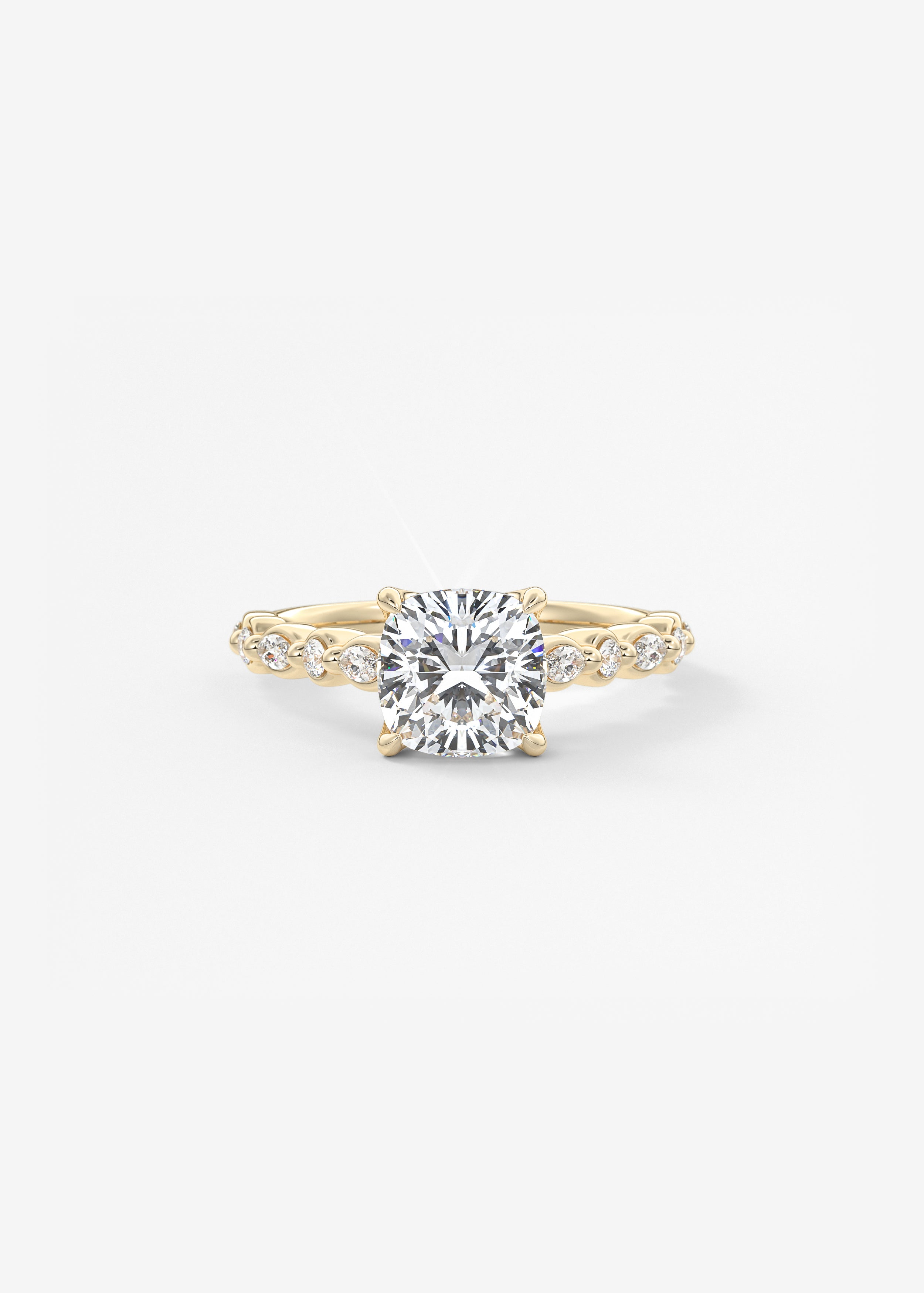 Oval Solitaire With Raised Basket Gallery Lab Grown Diamond Engagement Ring