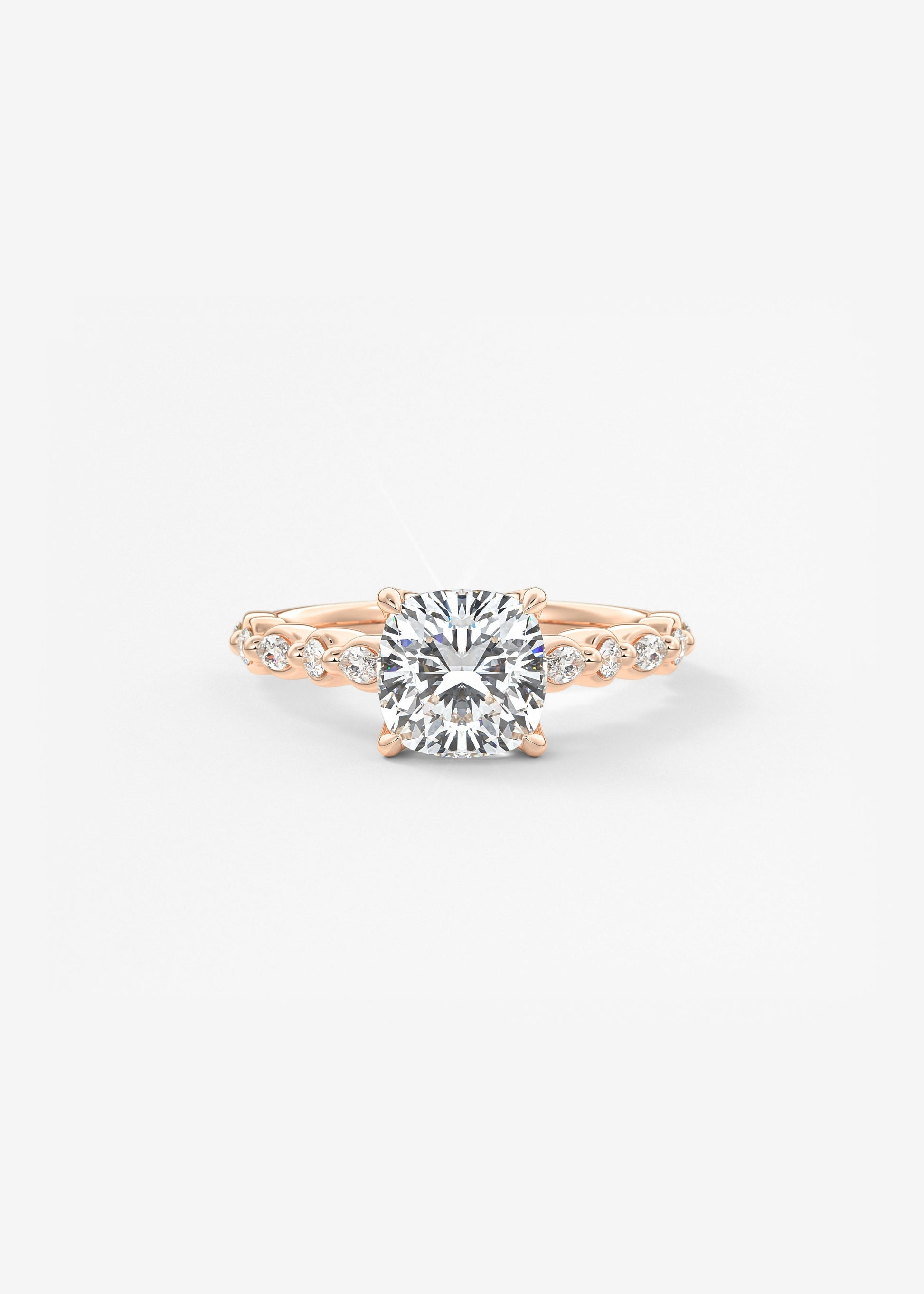 Oval Solitaire With Raised Basket Gallery Lab Grown Diamond Engagement Ring