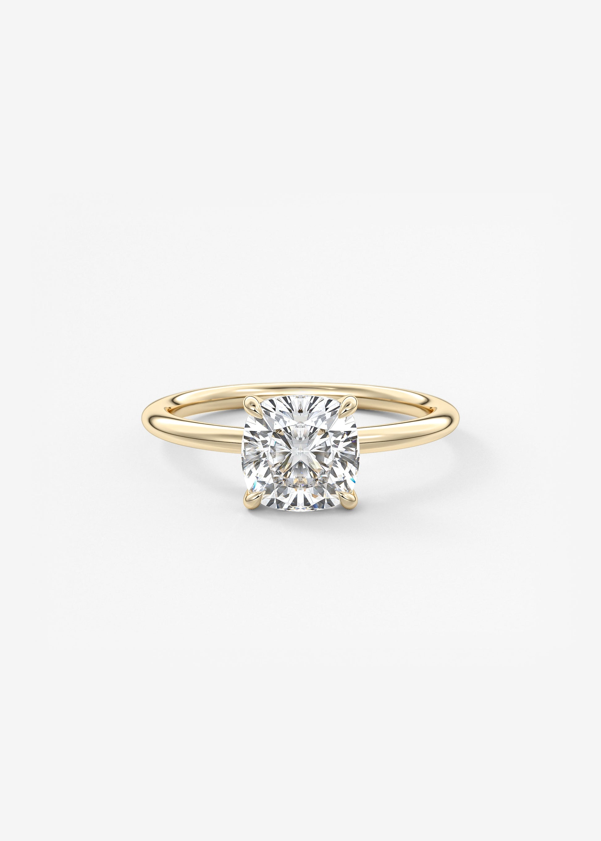 Oval Solitaire With Raised Basket Gallery Lab Grown Diamond Engagement Ring