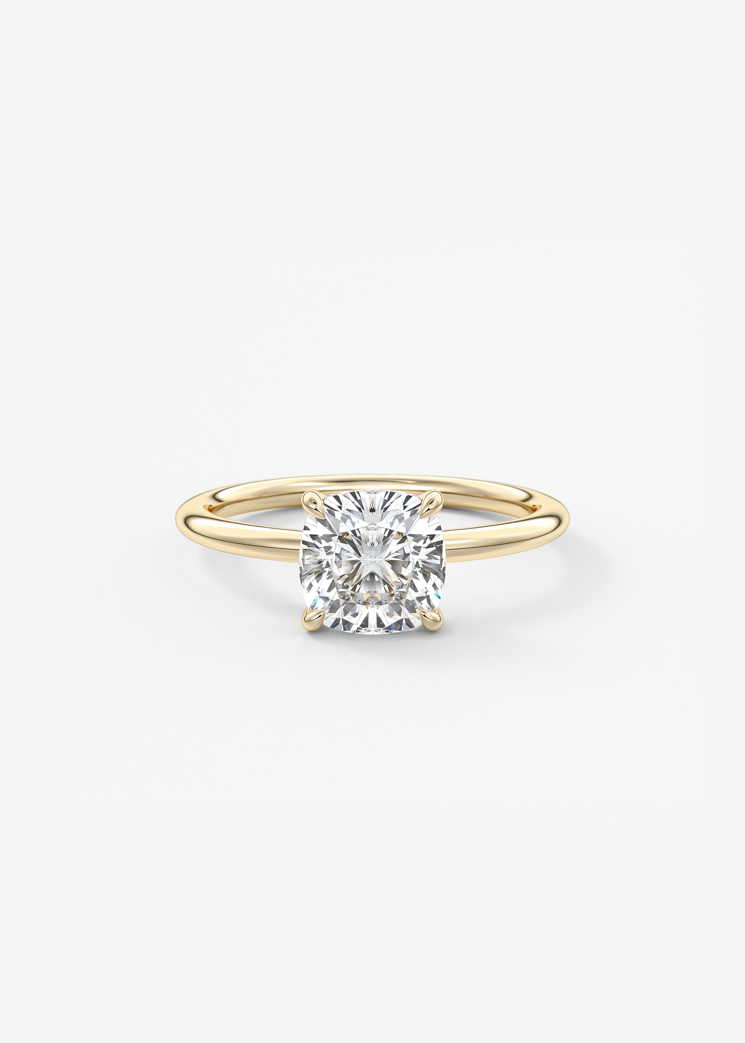 Oval Solitaire With Raised Basket Gallery Lab Grown Diamond Engagement Ring