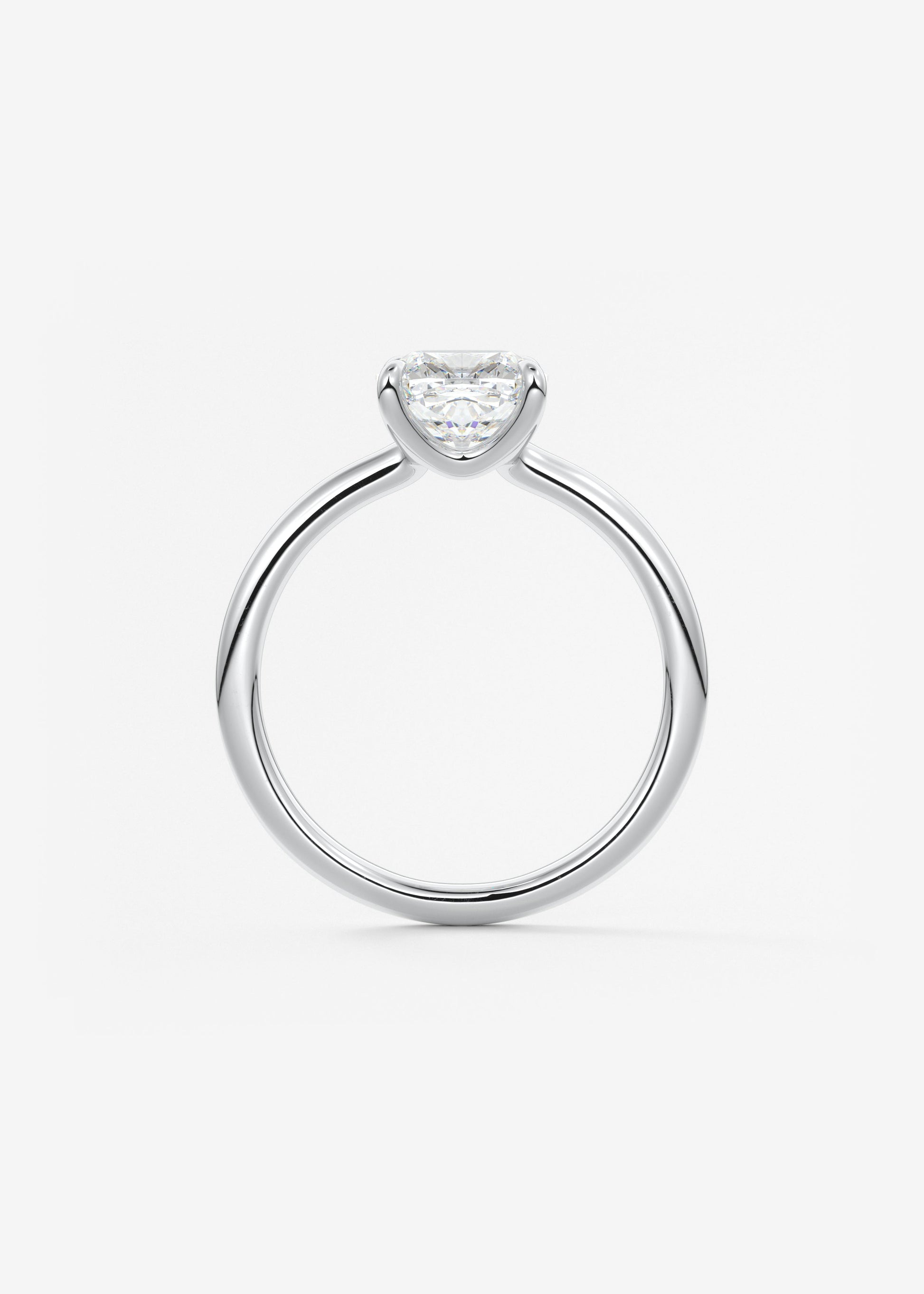 Oval Solitaire With Raised Basket Gallery Lab Grown Diamond Engagement Ring