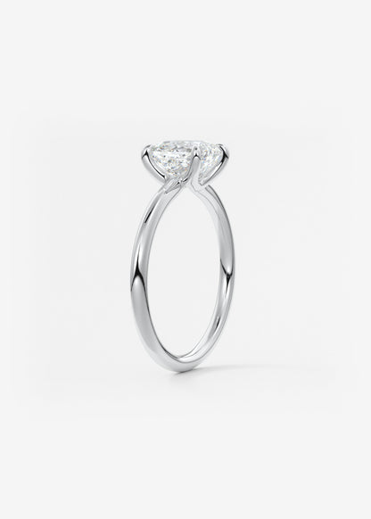 Oval Solitaire With Raised Basket Gallery Lab Grown Diamond Engagement Ring