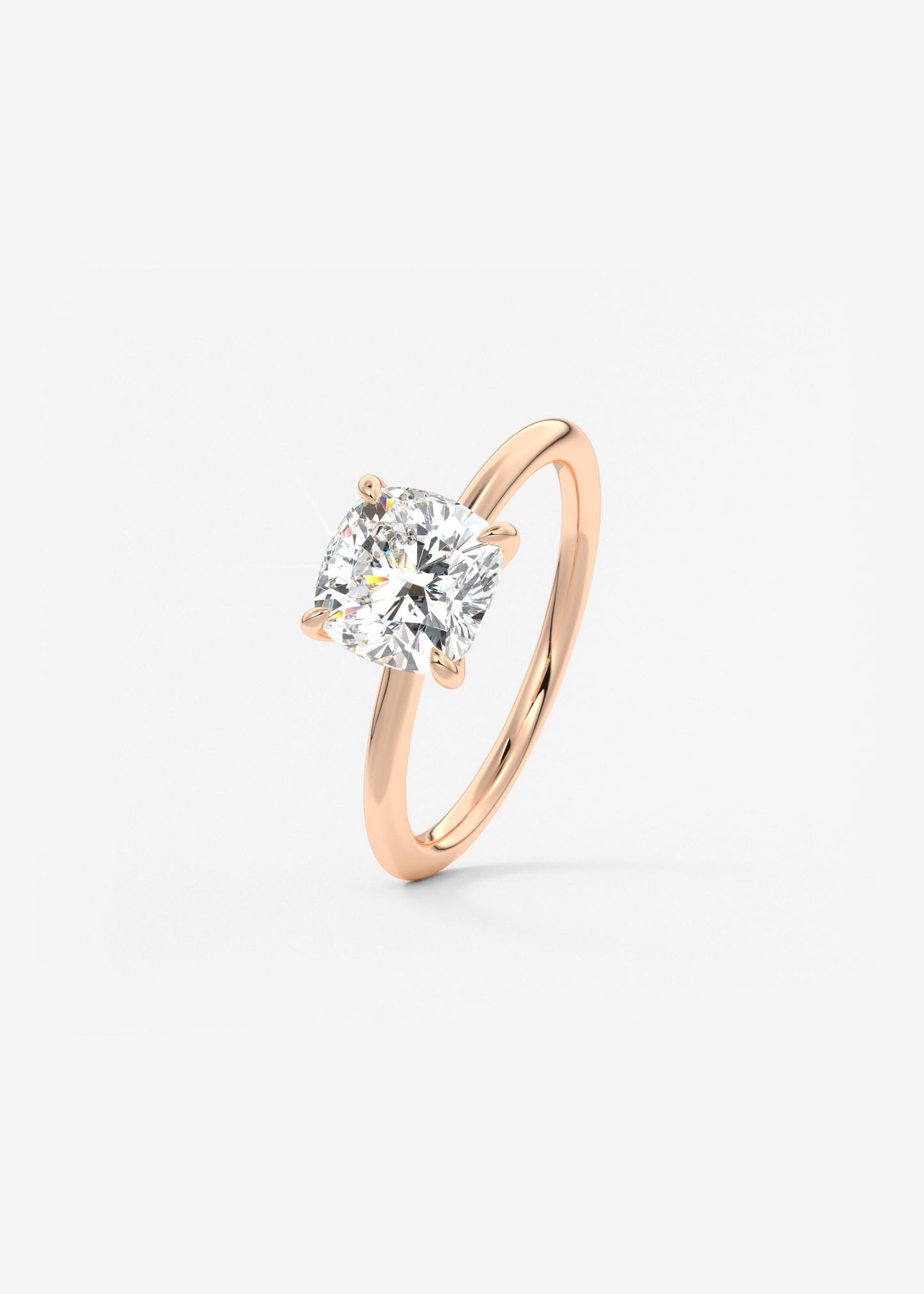 Oval Solitaire With Raised Basket Gallery Lab Grown Diamond Engagement Ring