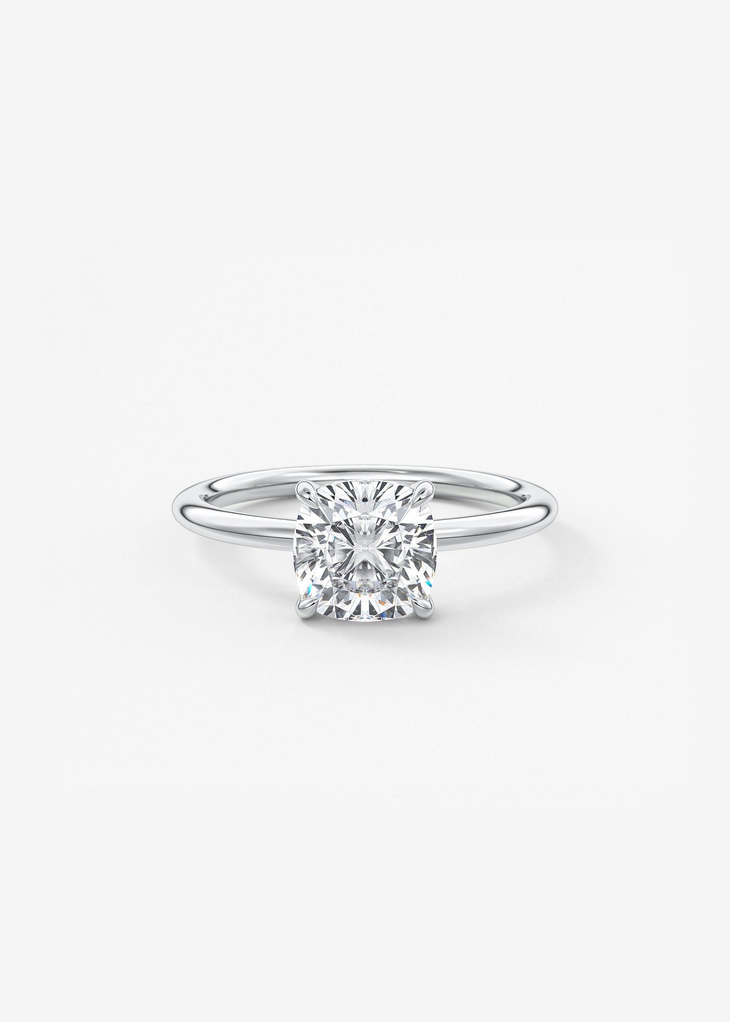 Oval Solitaire With Raised Basket Gallery Lab Grown Diamond Engagement Ring