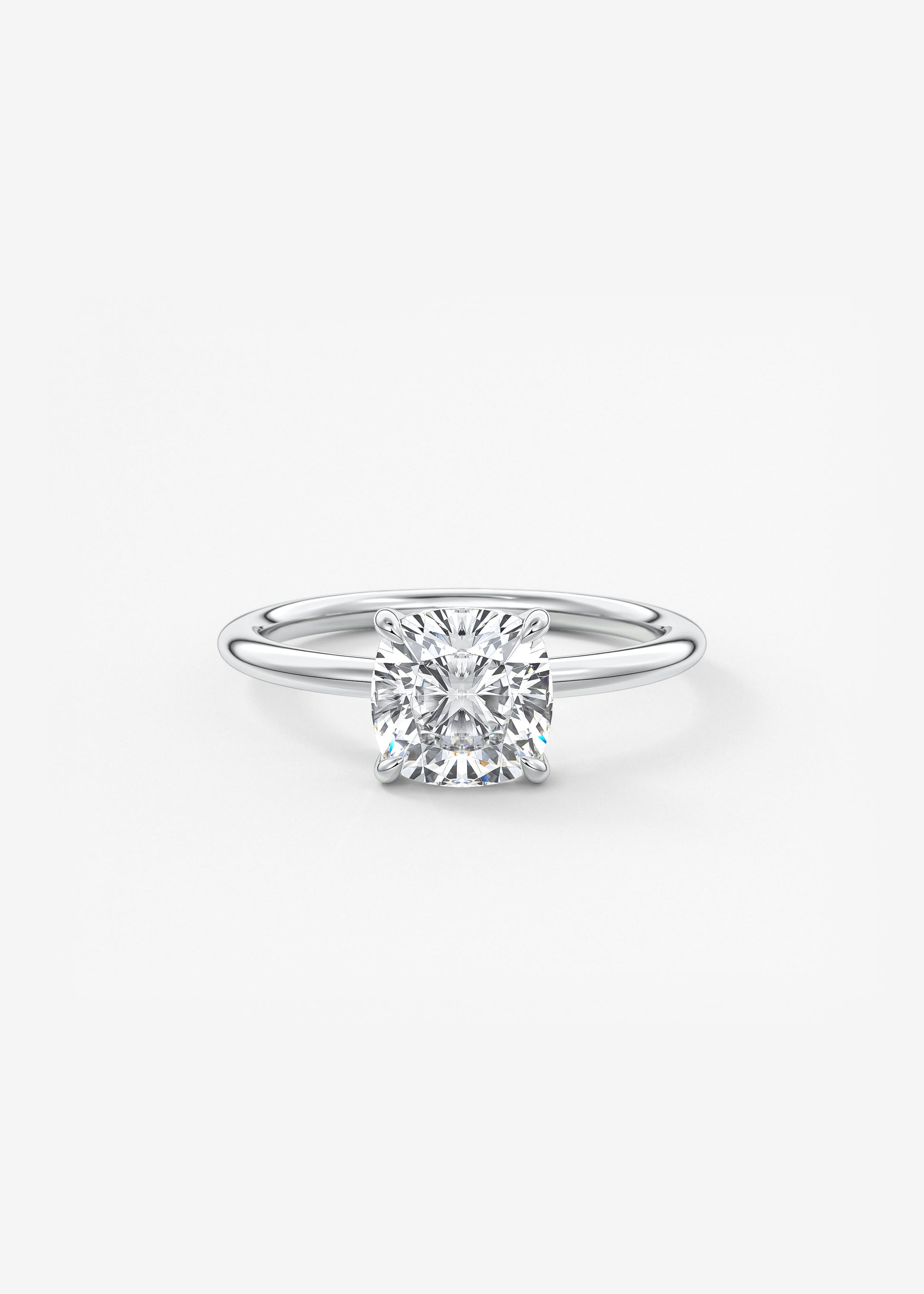 Oval Solitaire With Raised Basket Gallery Lab Grown Diamond Engagement Ring