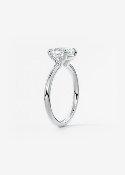 Oval Solitaire With Raised Basket Gallery Lab Grown Diamond Engagement Ring