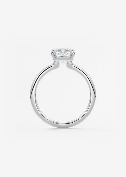 Oval Solitaire With Raised Basket Gallery Lab Grown Diamond Engagement Ring