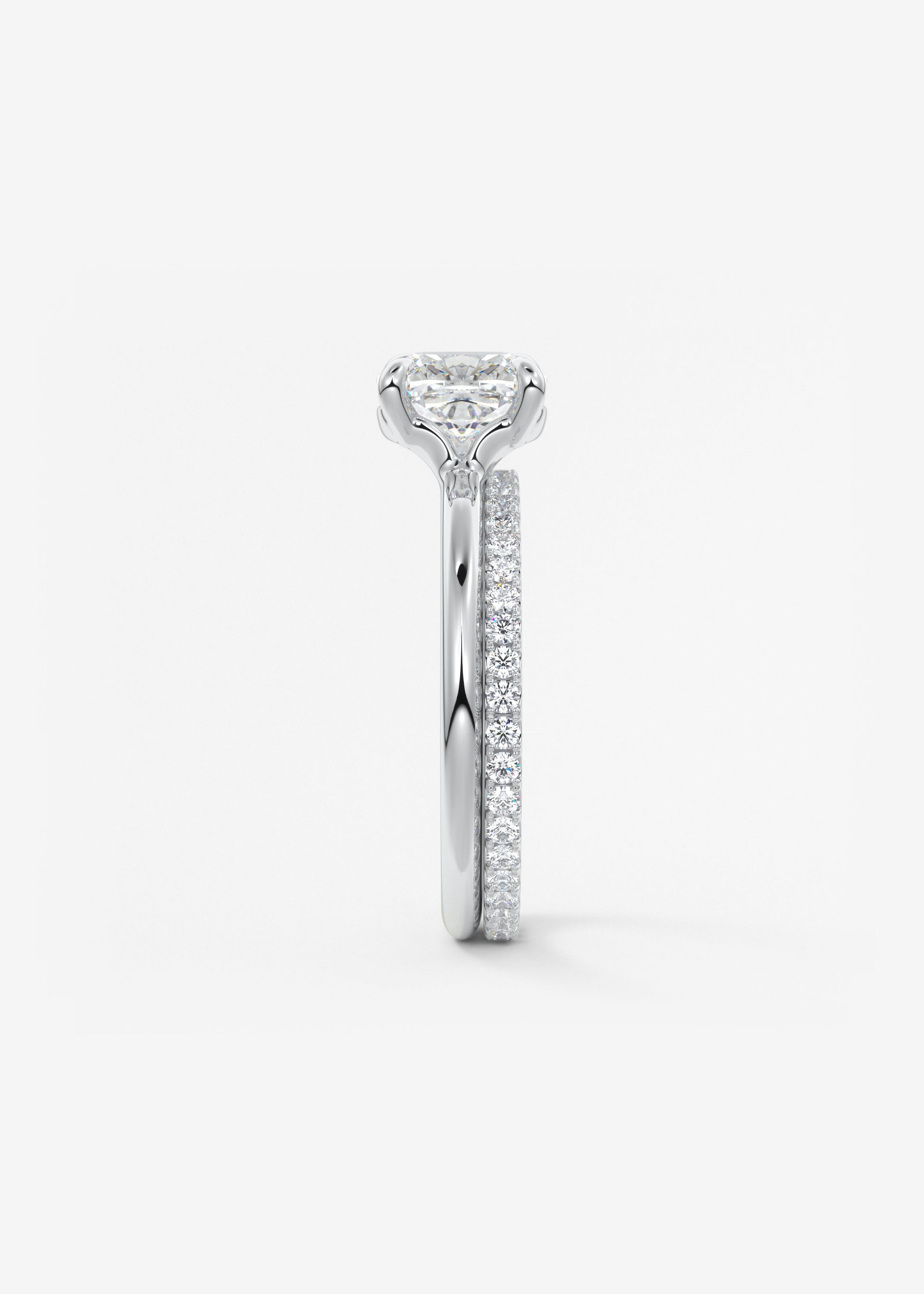 Oval Solitaire With Raised Basket Gallery Lab Grown Diamond Engagement Ring