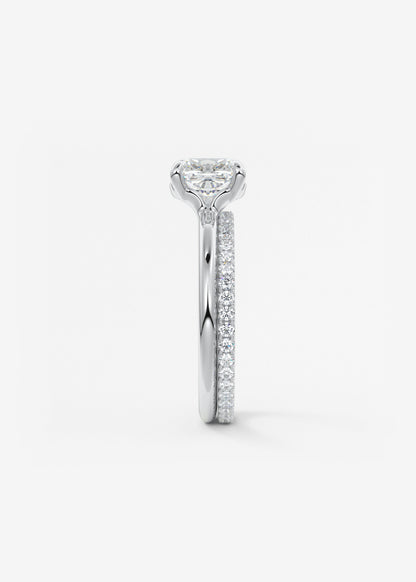 Oval Solitaire With Raised Basket Gallery Lab Grown Diamond Engagement Ring
