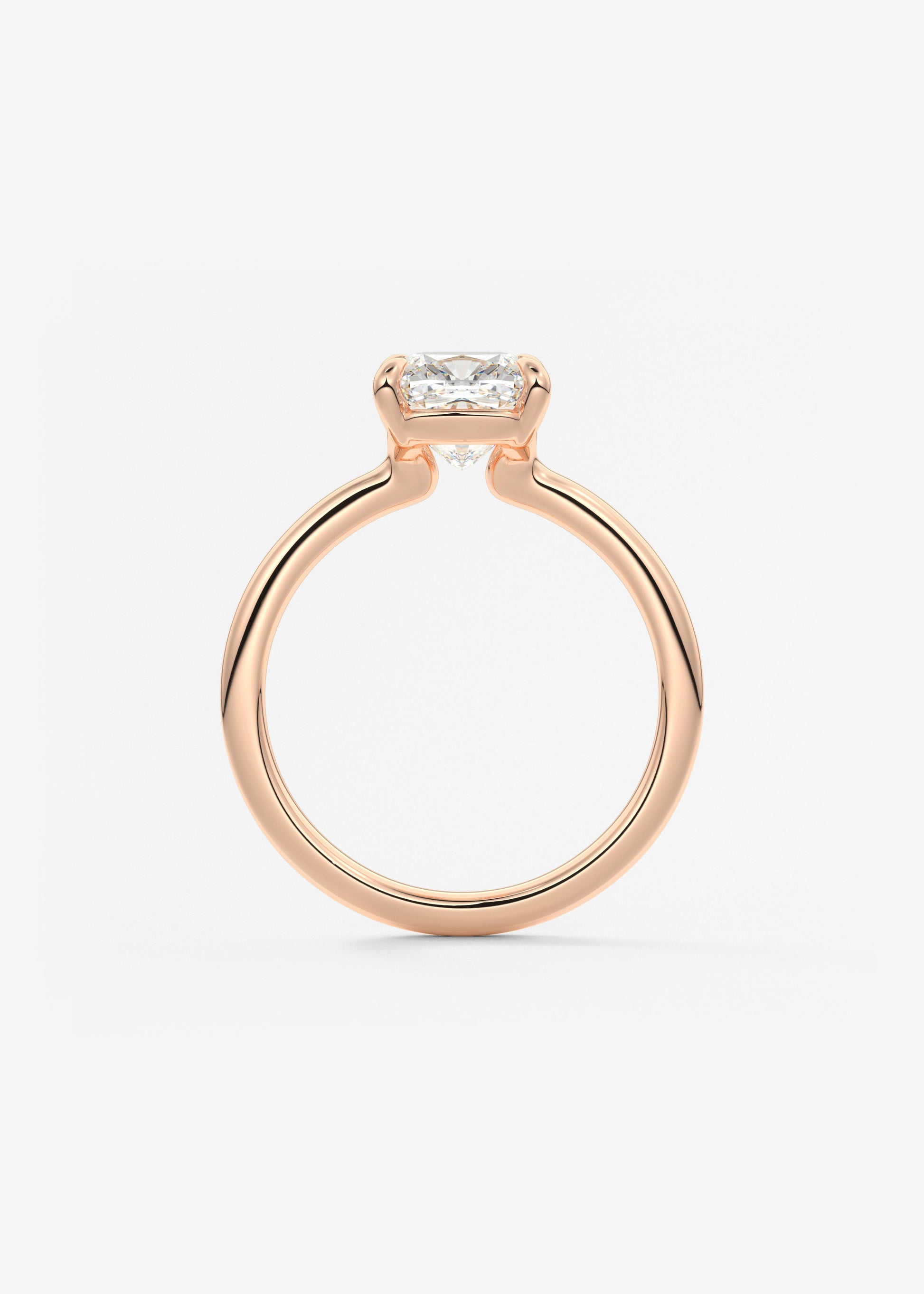 Oval Solitaire With Raised Basket Gallery Lab Grown Diamond Engagement Ring