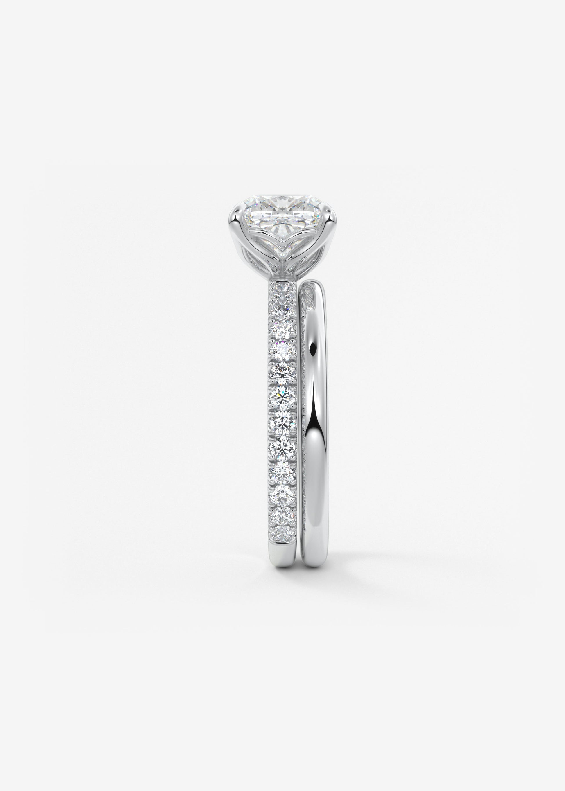 Oval Solitaire With Raised Basket Gallery Lab Grown Diamond Engagement Ring