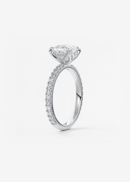 Oval Solitaire With Raised Basket Gallery Lab Grown Diamond Engagement Ring