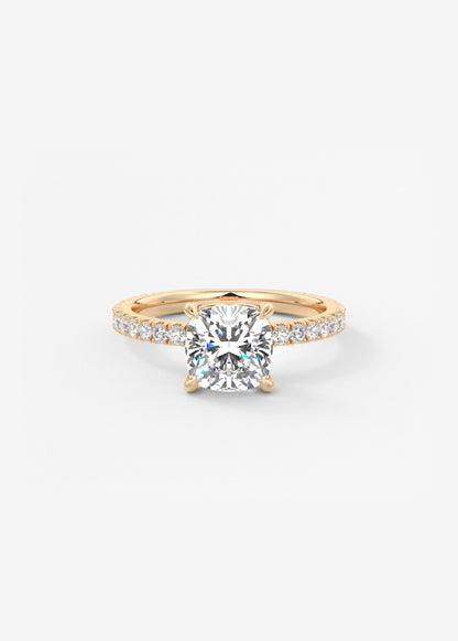 Oval Solitaire With Raised Basket Gallery Lab Grown Diamond Engagement Ring