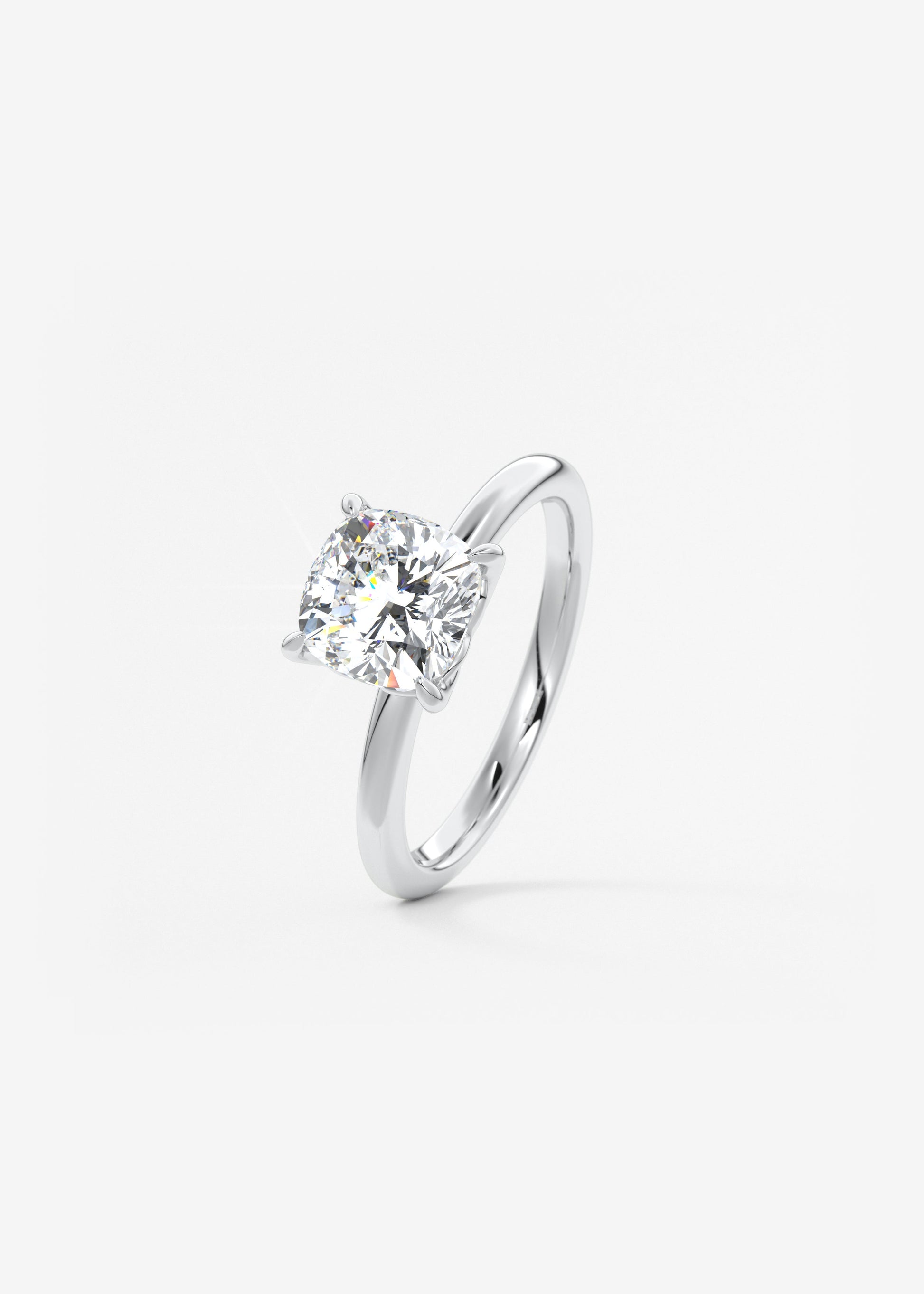 Oval Solitaire With Raised Basket Gallery Lab Grown Diamond Engagement Ring