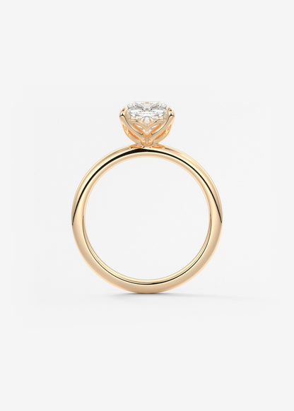 Oval Solitaire With Raised Basket Gallery Lab Grown Diamond Engagement Ring