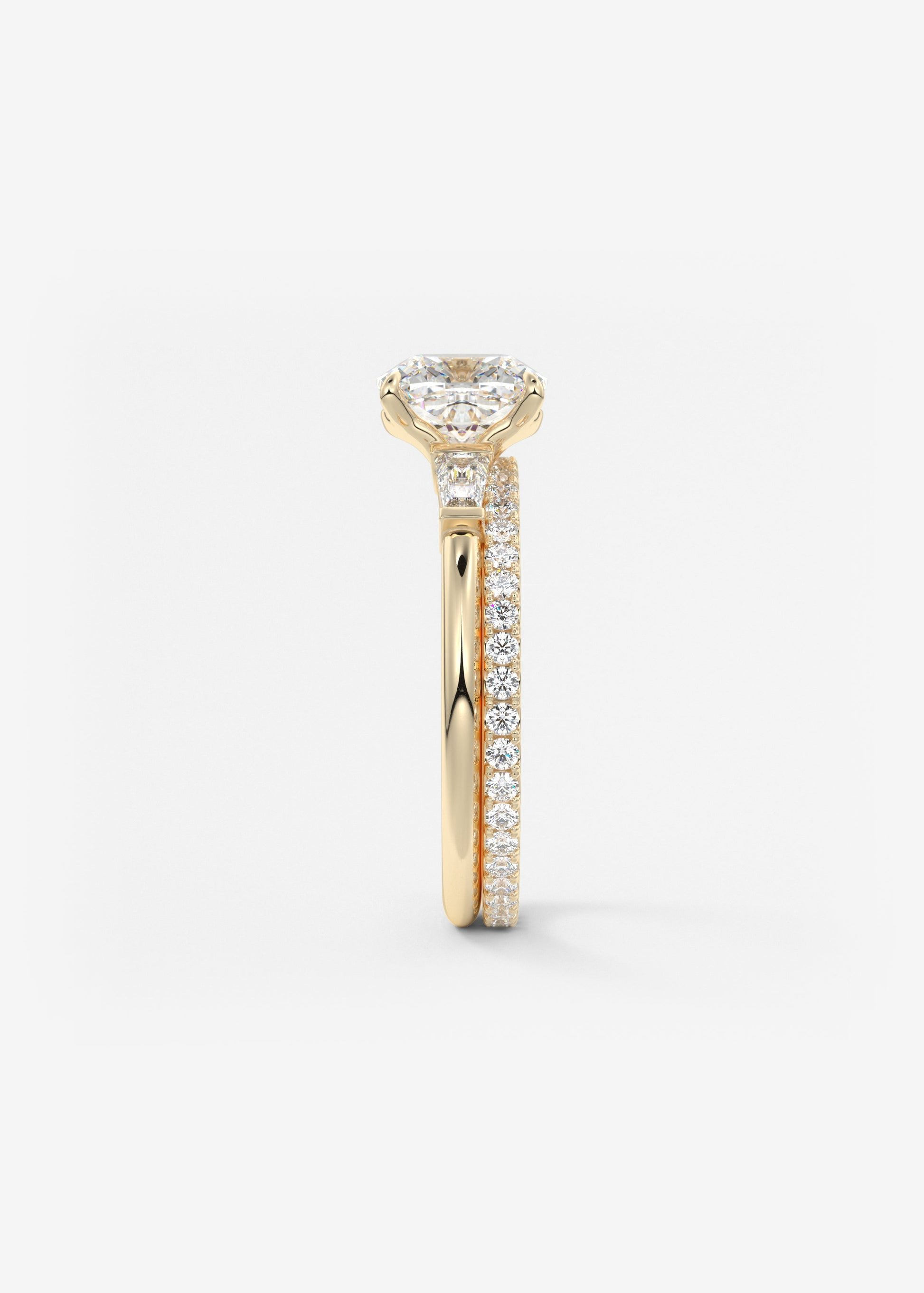 Oval Solitaire With Raised Basket Gallery Lab Grown Diamond Engagement Ring