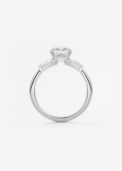 Oval Solitaire With Raised Basket Gallery Lab Grown Diamond Engagement Ring