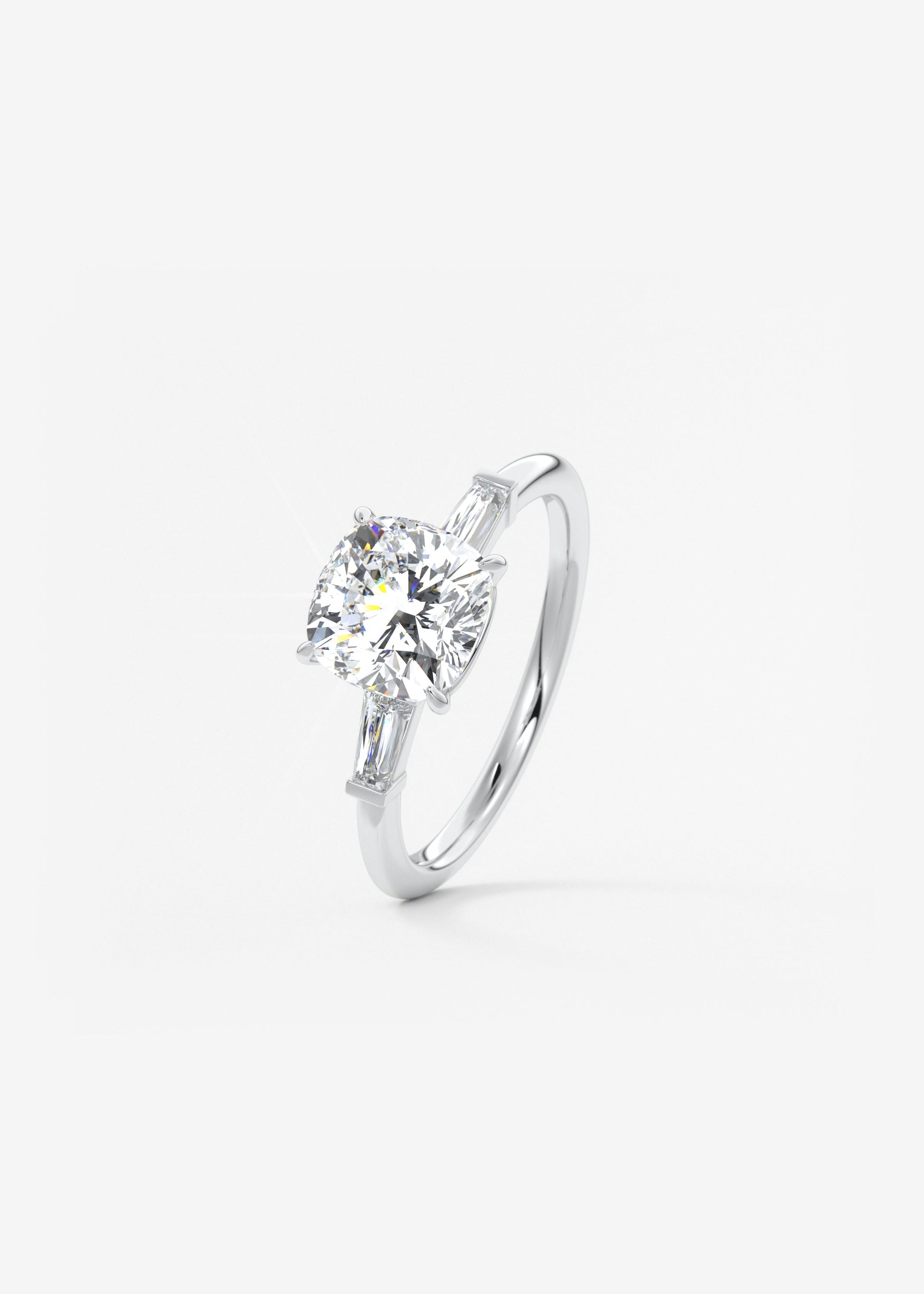 Oval Solitaire With Raised Basket Gallery Lab Grown Diamond Engagement Ring