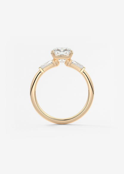 Oval Solitaire With Raised Basket Gallery Lab Grown Diamond Engagement Ring